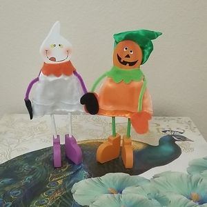 Halloween Handmade Pumpkin & Ghost Dolls